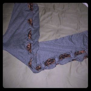 Cheetah print sweatpants